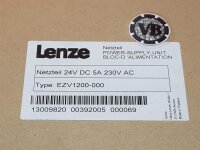 Lenze power supply Type: EZV1200-000  / *24V DC 5A 230VAC