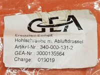 GEA Hohlschraube mit Ablutdrossel Art.Nr.: 340-000-131-2  / *GEA-Nr.: 3000135564