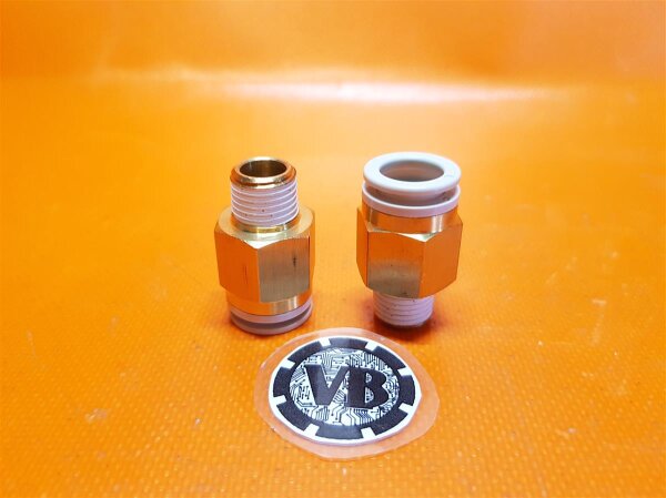 SMC Spore 12 - 12mm / R 1/2" - Steckverschraubung / Verbinder - 2 Stück - NEU
