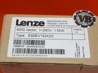 Lenze  frequency inverter Type: E82EV152K2C / E82EV152_2C  -  1,5  kW